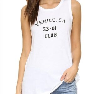 Current Elliot ‘Venice CA’ white tank top